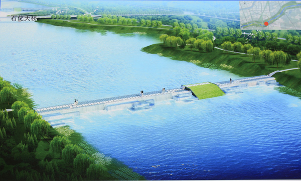 大黑河科尔沁大桥至蒙牛大桥防洪及景观工程——5号景观水面效果图